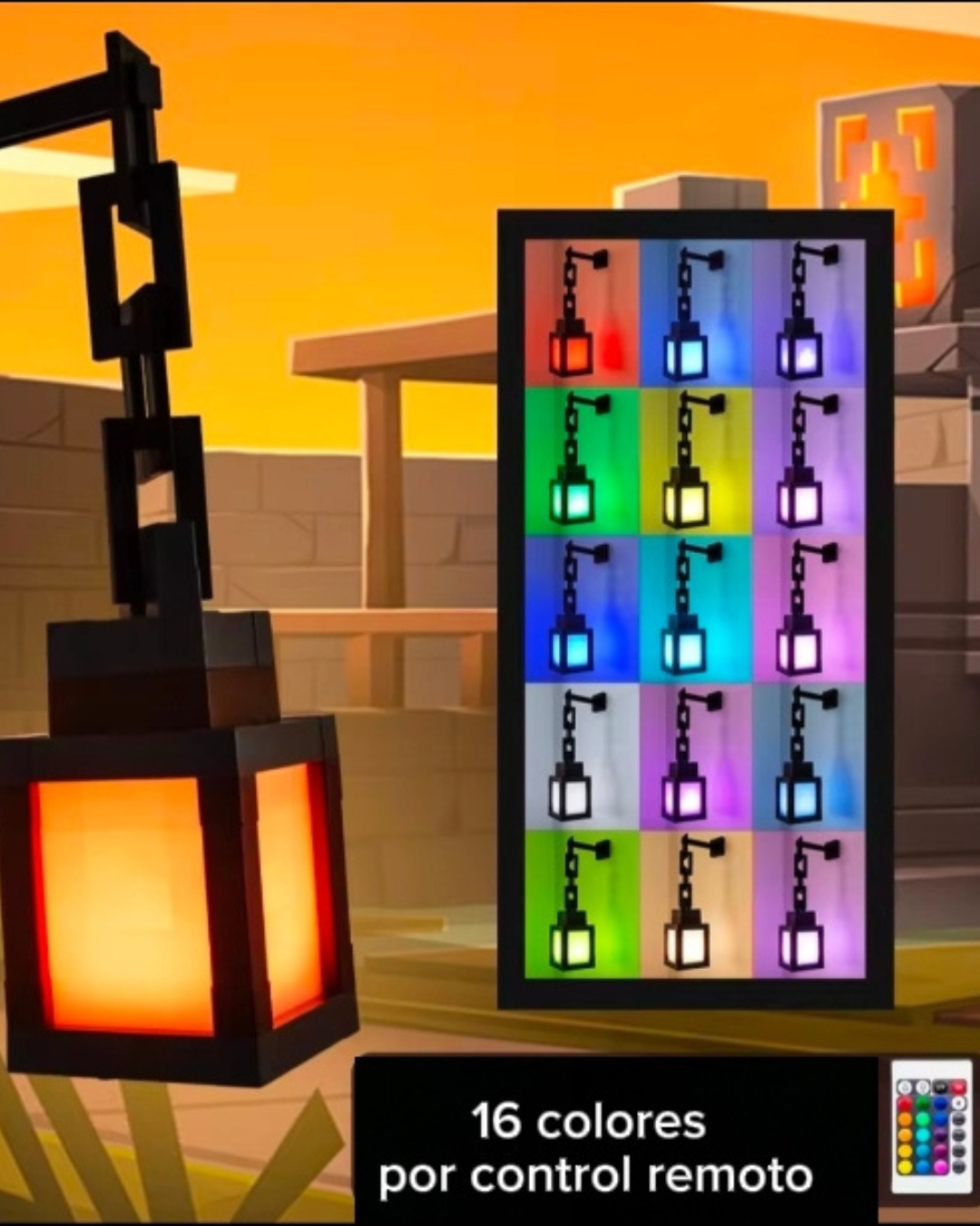 Lampara de Minecraft