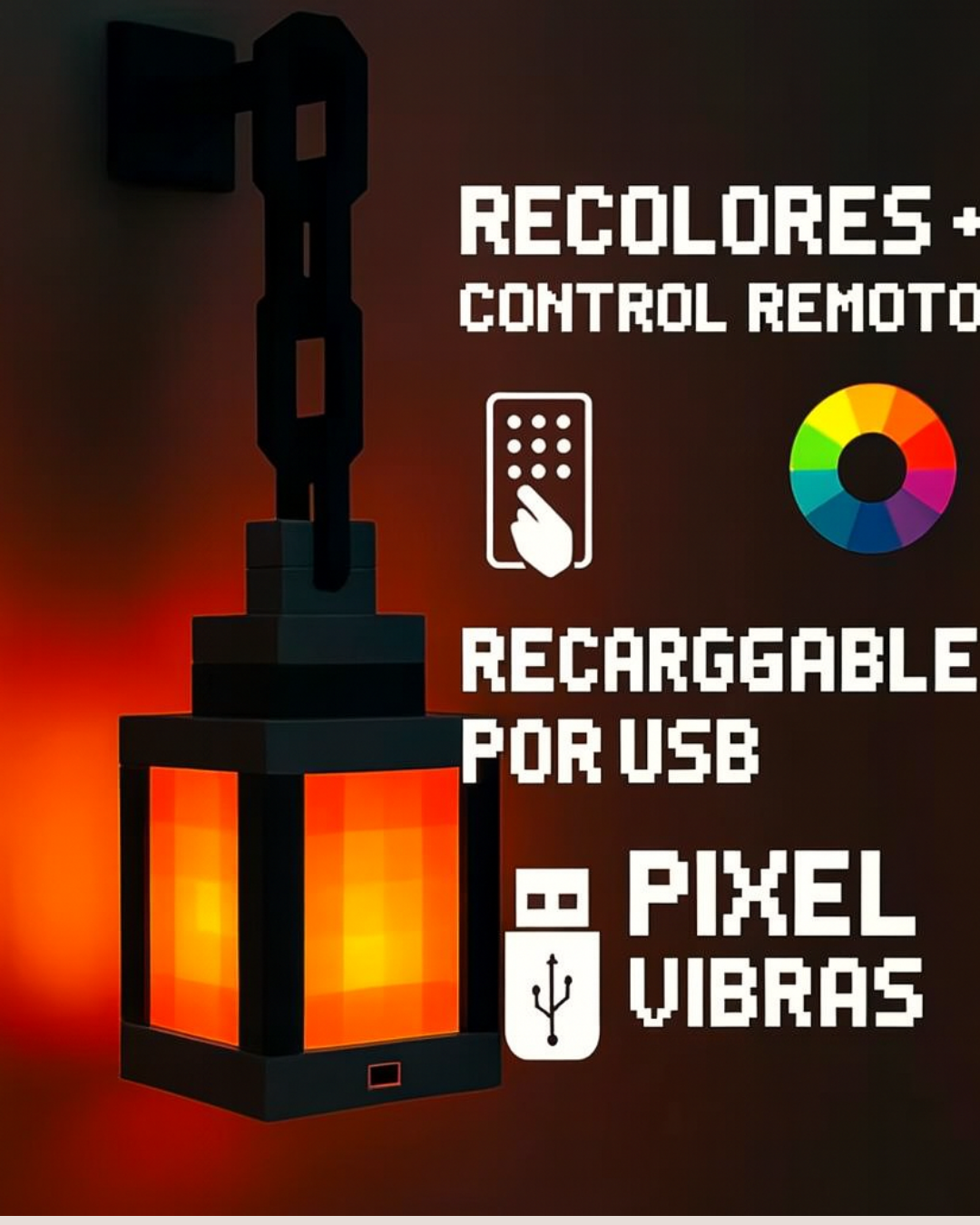 Lampara de Minecraft